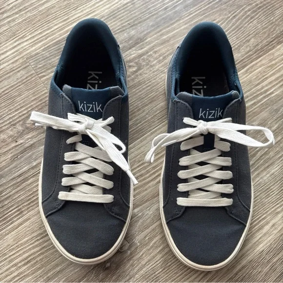 Kizik Unisex Irvine Blue Shoes Mens Size 5 Womens 6.5 Canvas Hands Free Sneakers - Picture 2 of 11